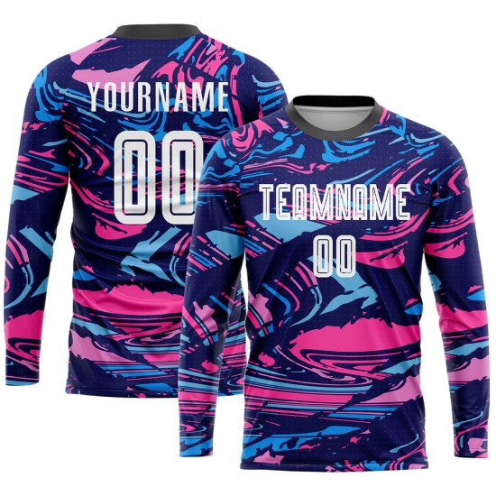 High-quality custom 100% polyester long-sleeve football jerseys – breathable, French style, youth sizes, factory-customized logo High-quality custom 100% polyester long-sleeve football jerseys – breathable, French style, youth sizes, factory-customized logo