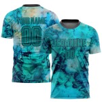 Adult custom football training wear – quick-dry short-sleeve, 100% polyester, stretchy & breathable, new design with digital print