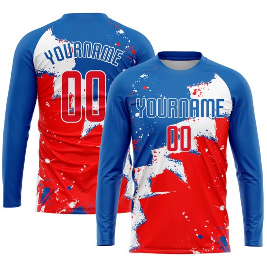 High-quality custom-name long-sleeve football kits in 100% polyester – breathable, factory-made, French style High-quality custom-name long-sleeve football kits in 100% polyester – breathable, factory-made, French style