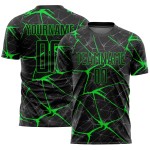 Green Jersey Uniform Custom Sublimation Soccer Black Neon Green Jersey Uniform Custom Sublimation Soccer Black Neon