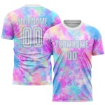 Tie Jersey Soccer Blue White-Light Sublimation Uniform Custom Dye