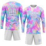 Tie Jersey Soccer Blue White-Light Sublimation Uniform Custom Dye
